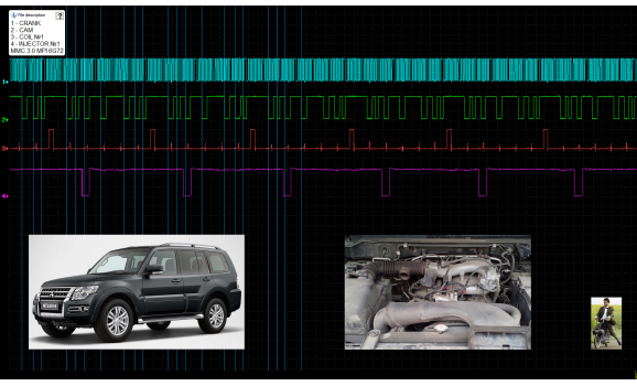 Эталон синхронизации-Сигнал ДПКВ + ДПРВ-Mitsubishi-Pajero 2006– : Image 1