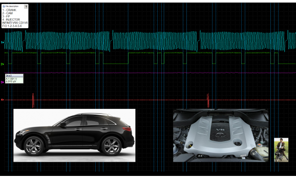 Эталон синхронизации-Сигнал ДПКВ + ДПРВ-Infiniti-QX70  2013-2017 : Image 1