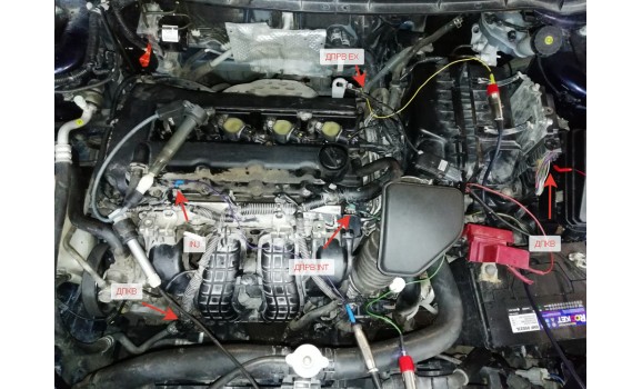 Как подключить осциллограф-Сигнал ДПКВ + ДПРВ-Mitsubishi-Outlander XL 2006–2012 : Image 1