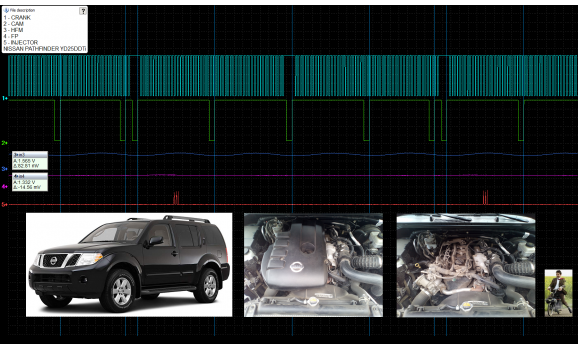 Эталон синхронизации-Сигнал ДПКВ + ДПРВ-Nissan-Pathfinder R51 2004-2012 : Image 1