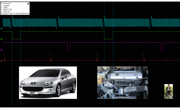 Эталон синхронизации-Сигнал ДПКВ + ДПРВ-Peugeot-407 2003-2010 : Image 1