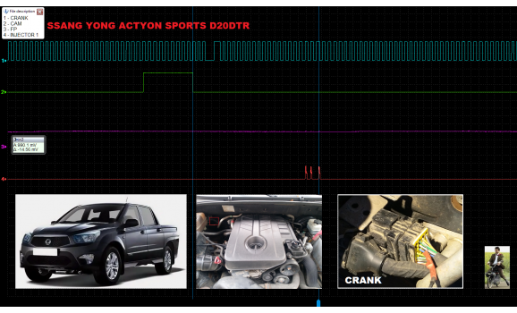 Эталон синхронизации-Сигнал ДПКВ + ДПРВ-SsangYong-Actyon Sports 2012-2018 : Image 1