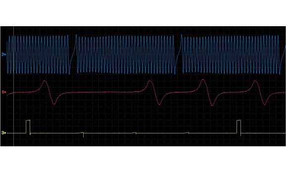Осциллограмма - Эталон синхронизации - Синхронизация ГРМ - 1ZZ-FE 16V 1.8L - Toyota - Vista 1998–2003 : Image 1