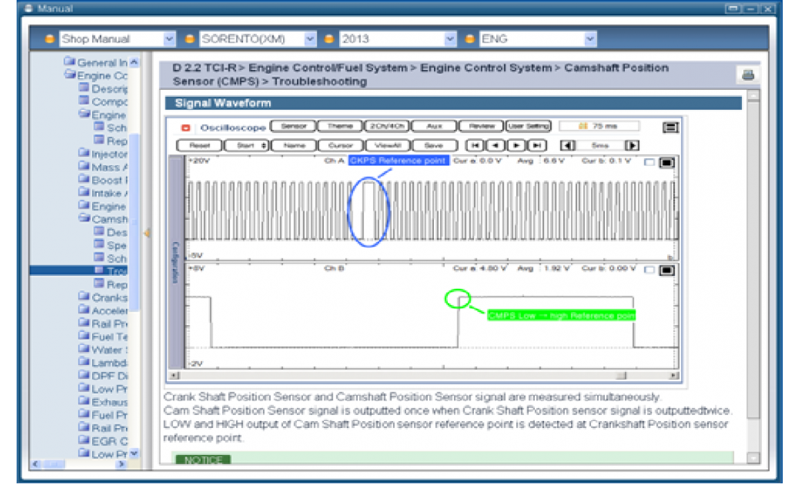 Good timing - CKP & CKM signal - KIA - Sorento 2009-2014 : Image 2