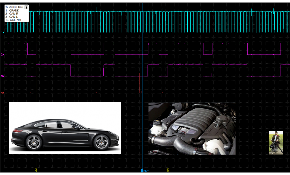Эталон синхронизации - Сигнал ДПКВ + ДПРВ - Porsche - Panamera 2009- : Image 2