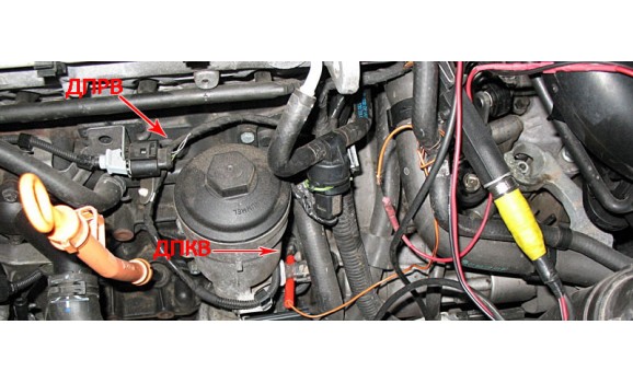 Точки подключения щупов - Сигнал ДПКВ + ДПРВ - VW - Caddy 2004- : Image 1