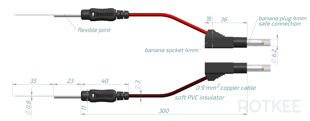SP-flexpin flexible probe pin dimensions